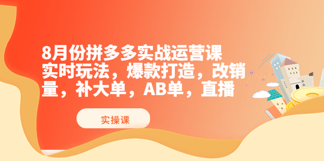 拼多多实战运营课 拼多多实战运营课