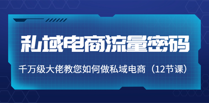 私域电商流量密码 私域电商流量密码
