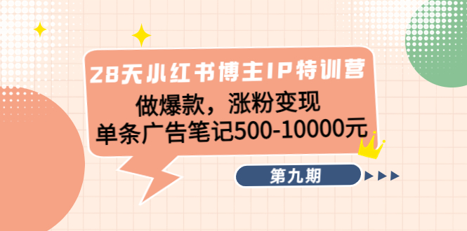 28天小红书博主IP特训营 28天小红书博主IP特训营
