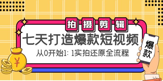 七天打造爆款短视频 七天打造爆款短视频