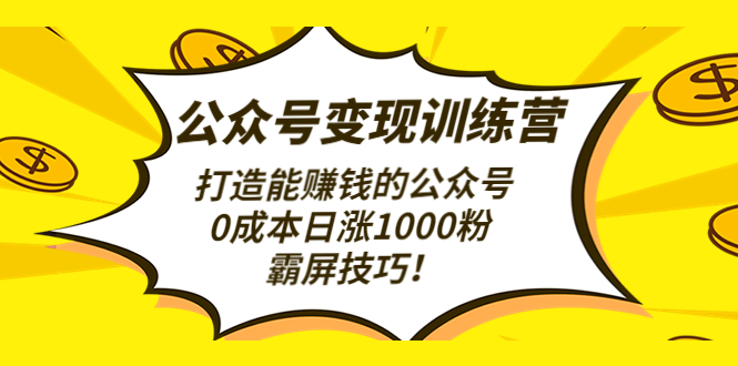 公众号变现训练营