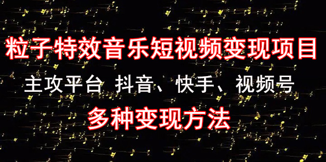 《粒子特效音乐短视频变现项目》 《粒子特效音乐短视频变现项目》