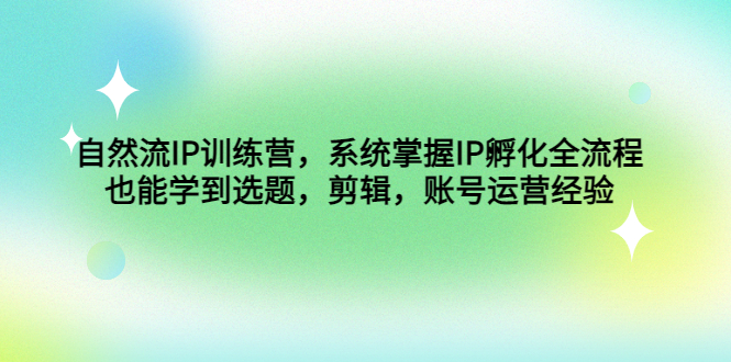 自然流IP训练营 自然流IP训练营