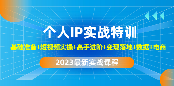 个人IP实战特训 个人IP实战特训