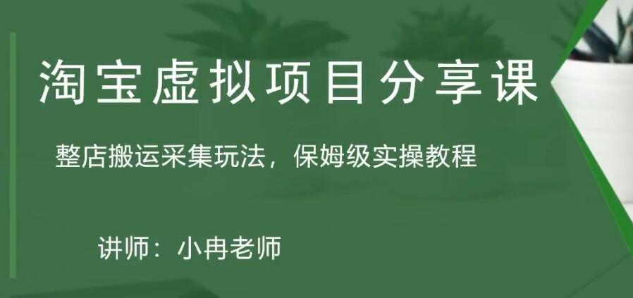 淘宝虚拟整店搬运采集玩法分享课:整店搬运采集玩法,保姆级实操教程 淘宝虚拟整店搬运采集玩法分享课:整店搬运采集玩法,保姆级实操教程