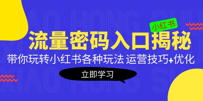 小红书流量密码入口揭秘:带你玩转小红书各种玩法 运营技巧+优化 小红书流量密码入口揭秘:带你玩转小红书各种玩法 运营技巧+优化
