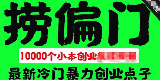 千款捞偏门小本创业小项目,总有一款适合你【无水印】 千款捞偏门小本创业小项目,总有一款适合你【无水印】