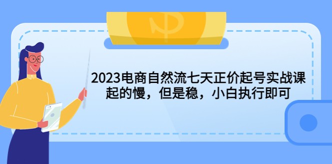 2023电商自然流七天正价起号实战课:起的慢,但是稳,小白执行即可 2023电商自然流七天正价起号实战课:起的慢,但是稳,小白执行即可