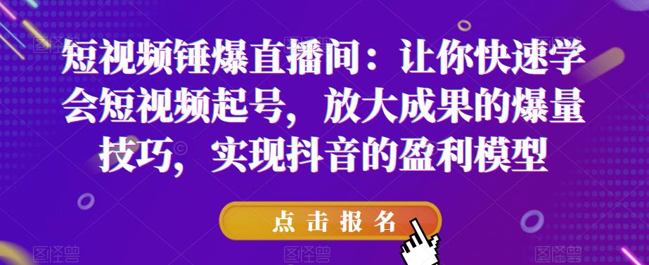短视频锤爆直播间:让你快速学会短视频起号,放大成果的爆量技巧,实现抖音的盈利模型 短视频锤爆直播间:让你快速学会短视频起号,放大成果的爆量技巧,实现抖音的盈利模型
