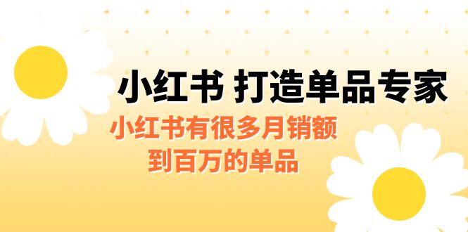某公众号付费文章《小红书 打造单品专家》小红书有很多月销额到百万的单品 某公众号付费文章《小红书 打造单品专家》小红书有很多月销额到百万的单品