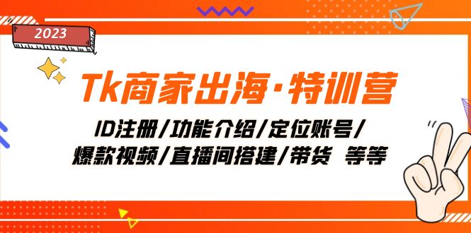 Tk商家出海·特训营:ID注册/功能介绍/定位账号/爆款视频/直播间搭建/带货 Tk商家出海·特训营:ID注册/功能介绍/定位账号/爆款视频/直播间搭建/带货