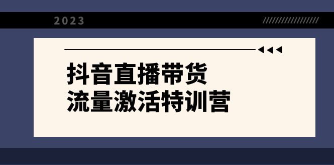 抖音直播带货-流量激活特训营,入行新手小白主播必学(21节课+资料) 抖音直播带货-流量激活特训营,入行新手小白主播必学(21节课+资料)