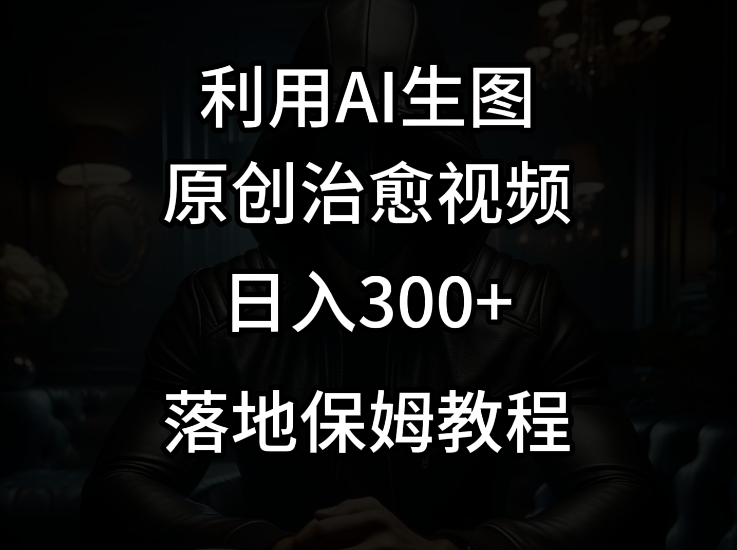 抖音最新爆款项目,治愈视频,仅靠一张图日入300+