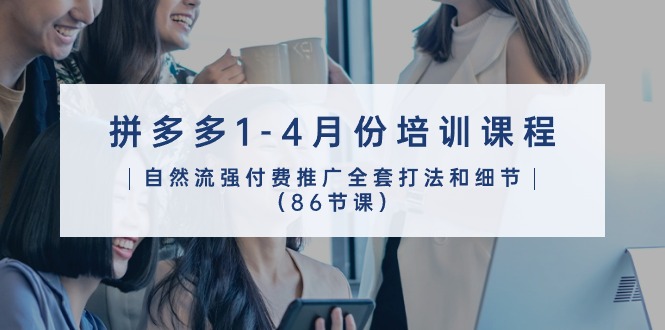 拼多多1-4月份培训课程,自然流强付费推广全套打法和细节(86节课)