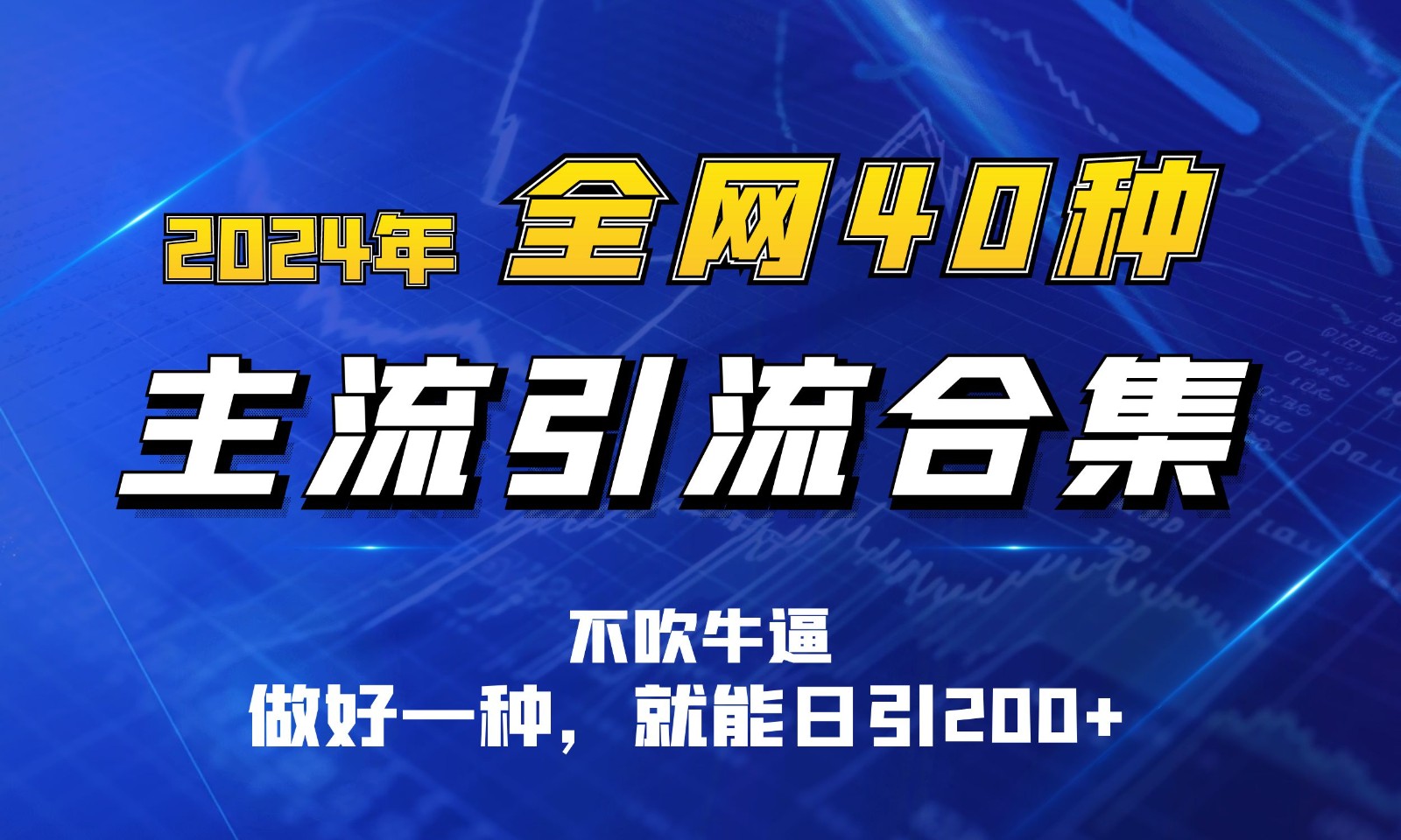 2024年全网40种暴力引流合计,做好一样就能日引100+