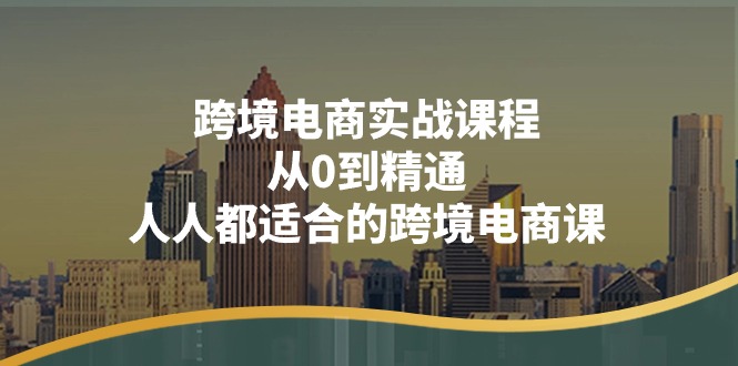 跨境电商实战课程:从0到精通,人人都适合的跨境电商课(14节课)