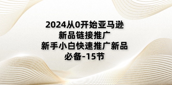 2024从0开始亚马逊新品链接推广,新手小白快速推广新品的必备(15节)