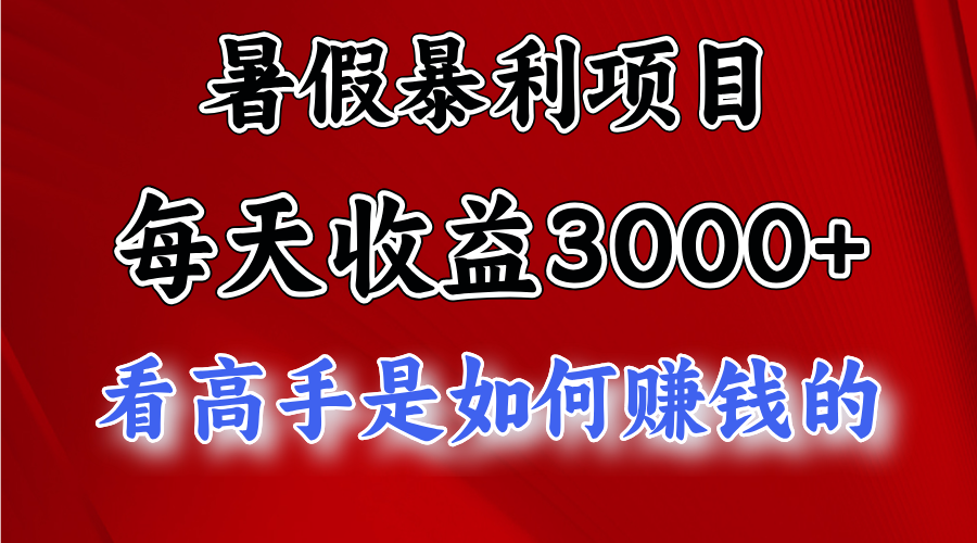 暑假暴力项目 1天收益3000+,视频号,快手,不露脸直播.次日结算