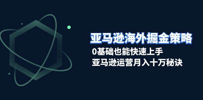亚马逊海外掘金策略,0基础也能快速上手,亚马逊运营月入十万秘诀