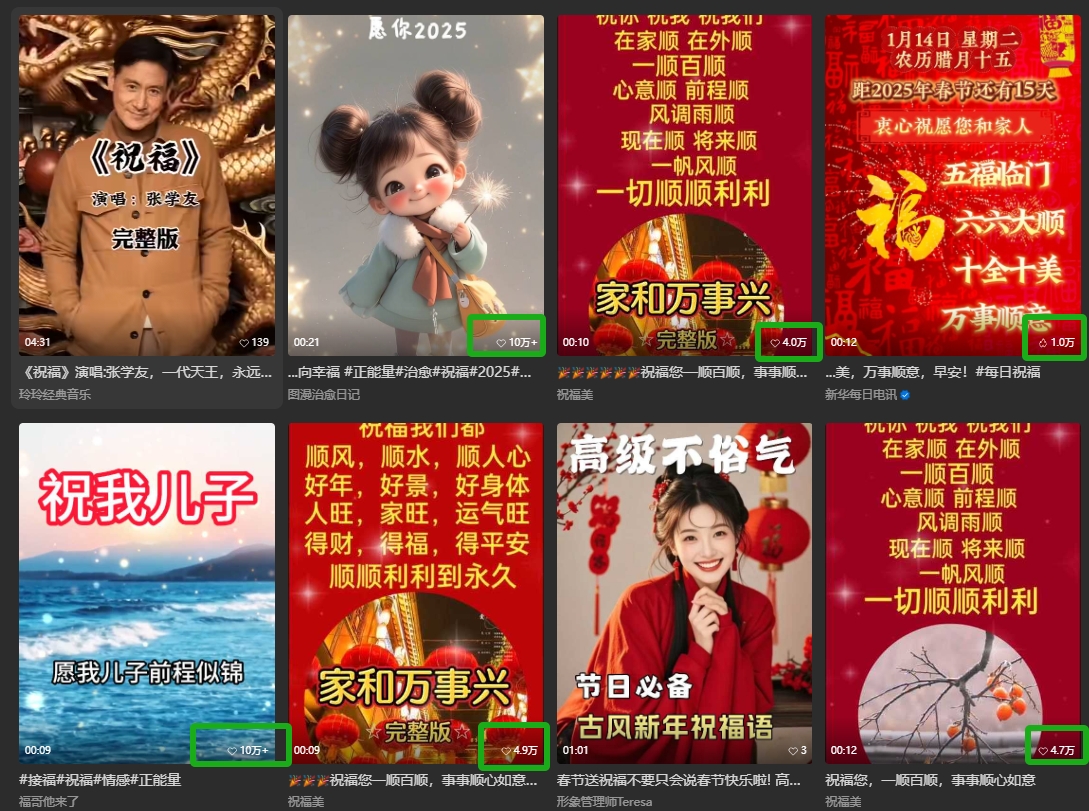 银发经济新年风口,儿女祝福视频爆火,一条作品上万播放,一定要抓住