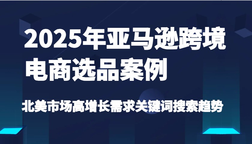 2025年亚马逊跨境电商选品案例-北美市场高增长需求关键词搜索趋势(更新)