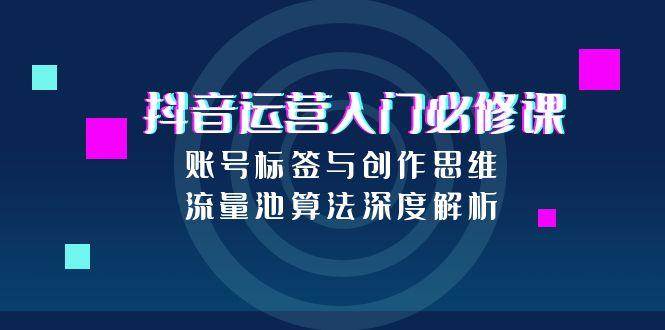 抖音运营入门必修课,账号标签与创作思维,流量池算法深度解析