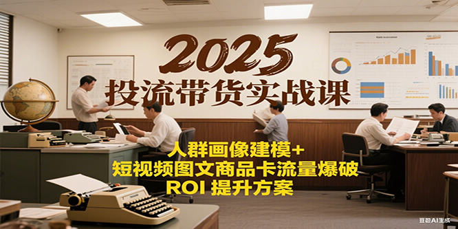 2025投流带货实战课:人群画像建模+短视频图文商品卡流量爆破ROI提升方案