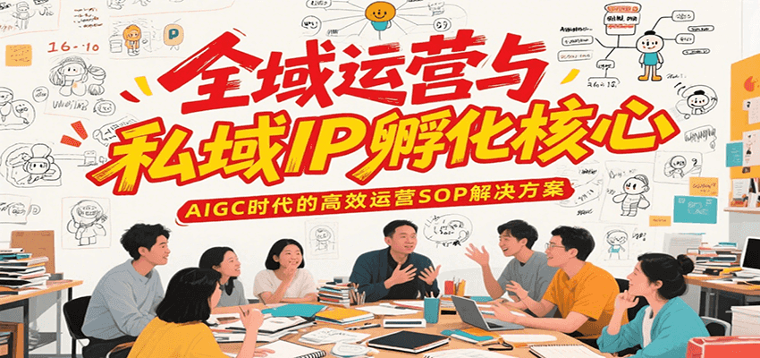 全域运营与私域IP孵化核心，AIGC时代的高效运营SOP解决方案