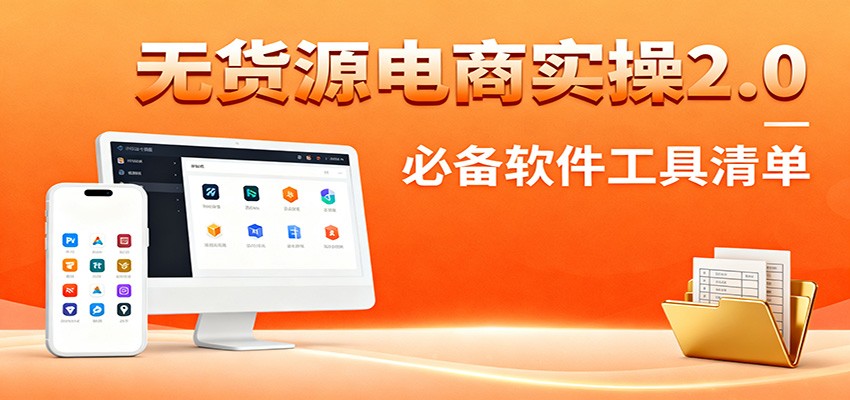 无货源电商实操2.0:精细化选品迭代,全站测新品流程,附必备软件清单