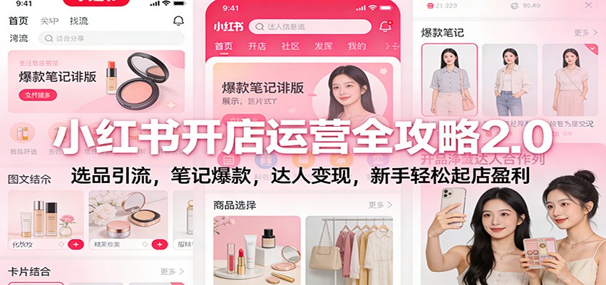 小红书开店运营全攻略2.0:选品引流,笔记爆款,达人变现,新手轻松起店盈利