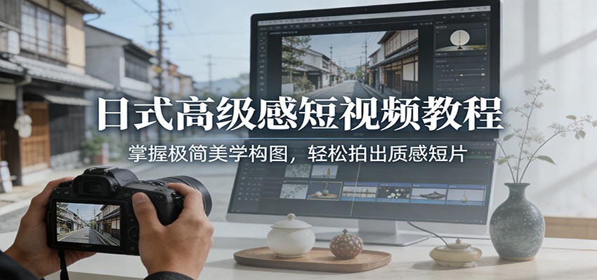 日式高级感短视频教程:掌握极简美学构图,轻松拍出质感短片