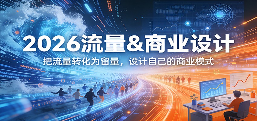 2026流量&商业设计,把流量转化为留量,设计自己的商业模式