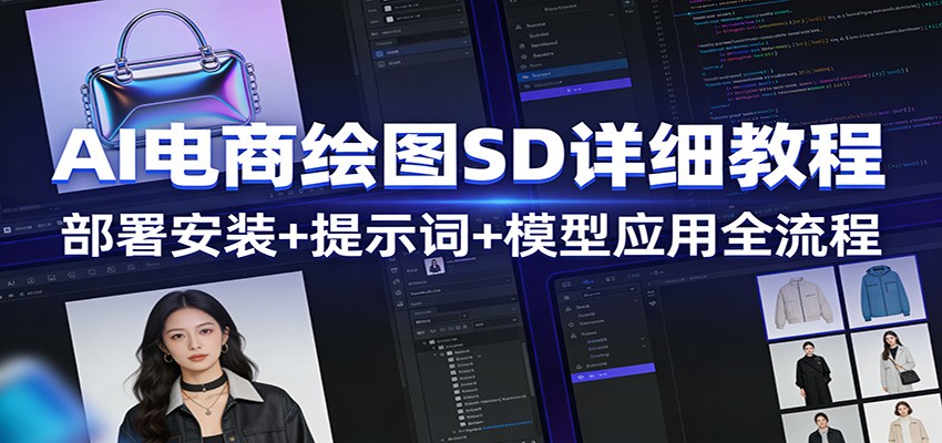AI电商绘图SD详细教程:部署安装+提示词+模型应用全流程