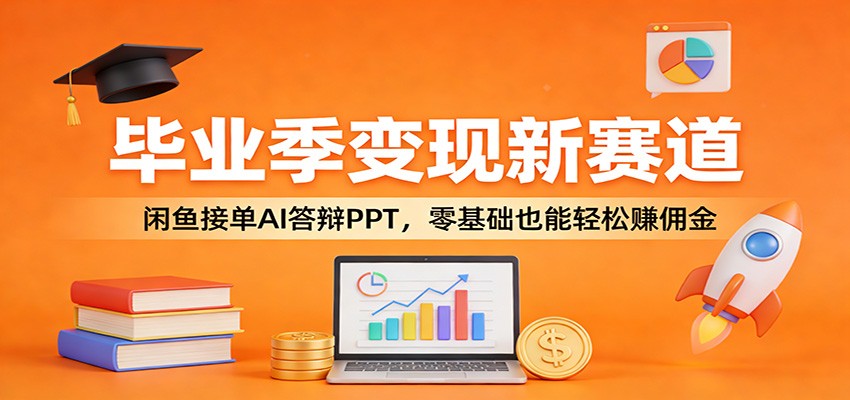 毕业季变现新赛道:闲鱼接单AI答辩PPT,零基础也能轻松赚佣金