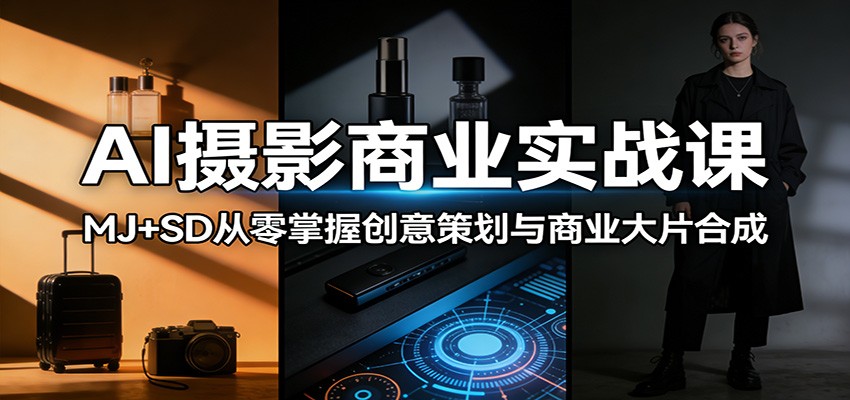 AI摄影商业实战课:MJ+SD从零掌握创意策划与商业大片合成