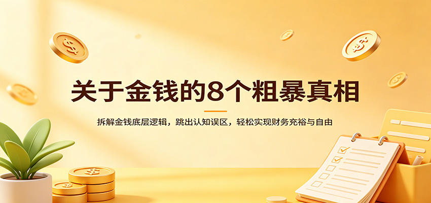 关于金钱的8个粗暴真相:拆解金钱底层逻辑,跳出认知误区,轻松实现财务充裕与自由