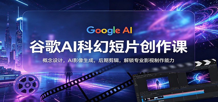 谷歌AI科幻短片创作课:概念设计,AI影像生成,后期剪辑,解锁专业影视制作能力