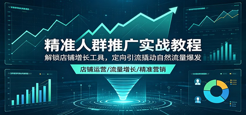 精准人群推广实战教程:解锁店铺增长工具,定向引流撬动自然流量爆发
