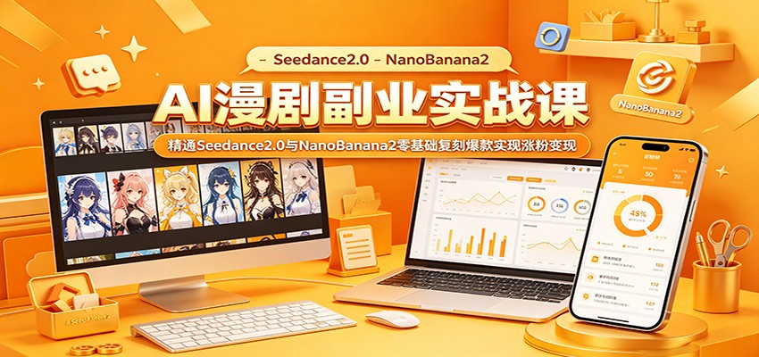 AI漫剧副业实战:Seedance2.0与NanoBanana2零基础复刻爆款实现涨粉变现