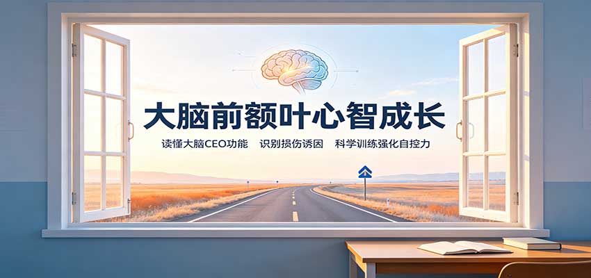 大脑前额叶心智成长：读懂大脑CEO功能，识别损伤诱因，科学训练强化自控力 