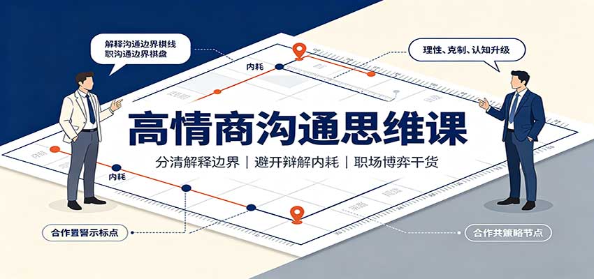 高情商沟通思维课：分清解释边界，避开辩解内耗，职场博弈干货 