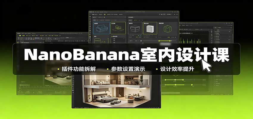 NanoBanana室内设计课：无限画布配置，插件实操，生图改图视频制作 
