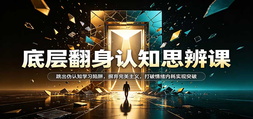 底层翻身认知思辨课：跳出伪认知学习陷阱，摒弃完美主义，打破情绪内耗实现突破 