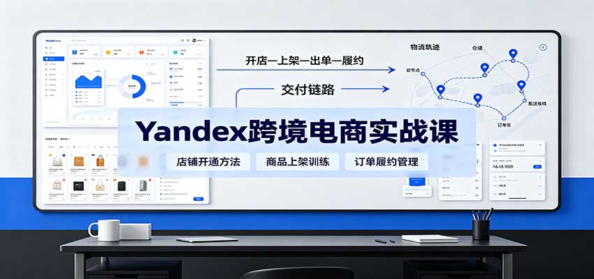yandex跨境电商实战课：平台入门、开店、物流、选品上架与定价全流程 